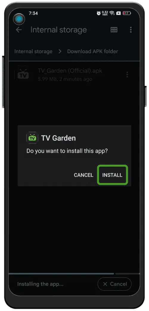 Instalar y abrir MX TV